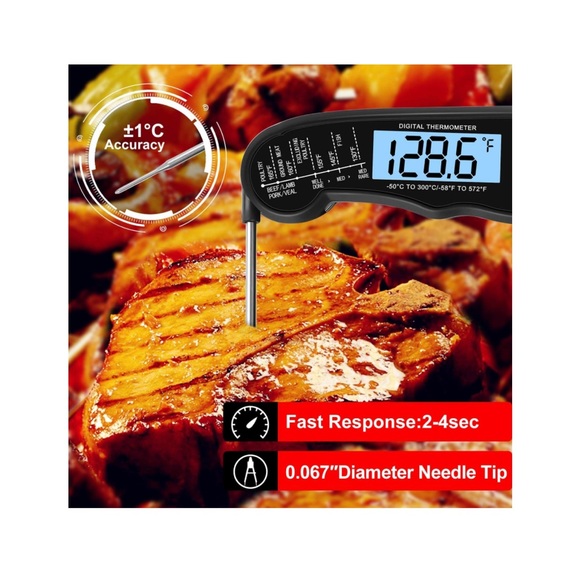 Waterproof Digital Instant Read Meat LCD Thermometer - Picture 1 of 6